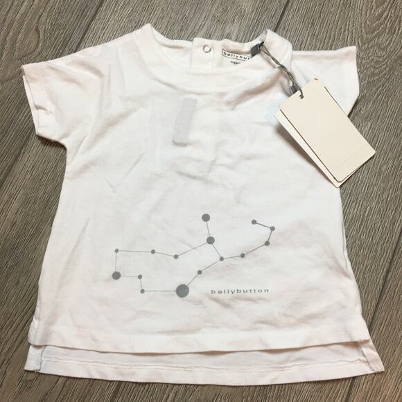 NWT Bellybutton Newborn organic cotton Unisex constellation white shirt size 80 - Picture 1 of 6